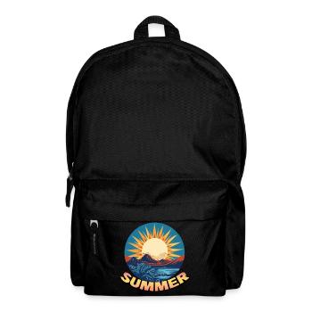 Logo du coucher de soleil d’été - Sac à dos - noir - Devant