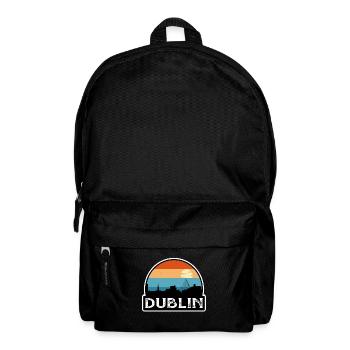 Dublin Irland Flagge Skyline Reisesouvenir - Rucksack - Schwarz - Vorne