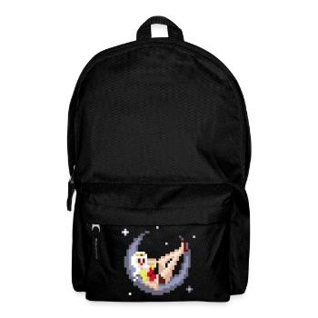 Pixel Pinup: Girl on the Moon - Backpack - black - Front