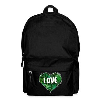 Herz Erde Mutter Natur Spruch Naturschutz Umwelt - Rucksack - Schwarz - Vorne