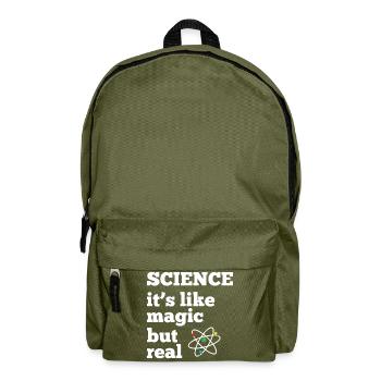 Science - it's like magic but real - Backpack - olive green - Front