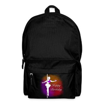 Pole Dance Birthday Gradient Illustration - Backpack - black - Front