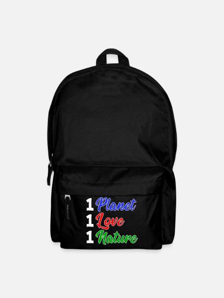 Mother Earth Planet Nature Statement Conservation - Backpack - black