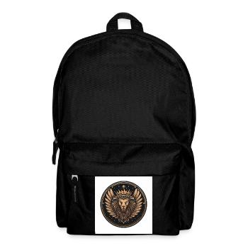 Majestätischer Löwenkopf Gold/Bronze - Rucksack - Schwarz - Vorne