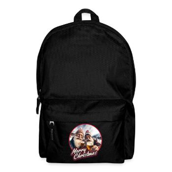 Bier Gnome Zwerge Wichtel Weihnachtsmann - Rucksack - Schwarz - Vorne