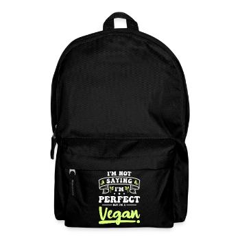 Vegan Tierschutz Ernährung Natur - Rucksack - Schwarz - Vorne