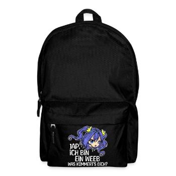 Anime Statement Mädchen Manga Zeichentrick Comic - Rucksack - Schwarz - Vorne