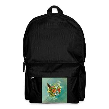 La beauté des oiseaux et des fleurs ensemble. - Sac à dos - noir - Devant