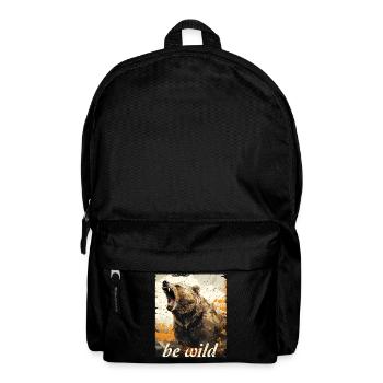be wild Grizzly retro style - Backpack - black - Front