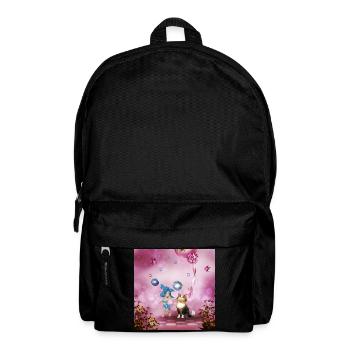 Sweet fairy is playing with cute cat - Backpack - black - Front