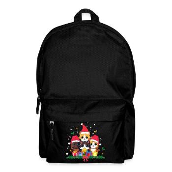 Lustige Weihnachtskatzen - Rucksack - Schwarz - Vorne