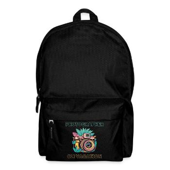 Fotograf im Urlaub - Rucksack - Schwarz - Vorne