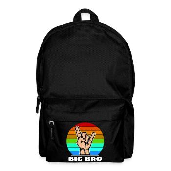 Großer Bruder Bruderherz Cooler Spruch Bro - Rucksack - Schwarz - Vorne