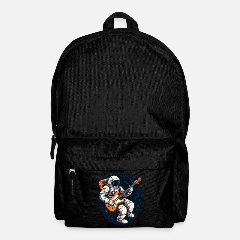 Astronaut with guitar space guitarist - Backpack - black