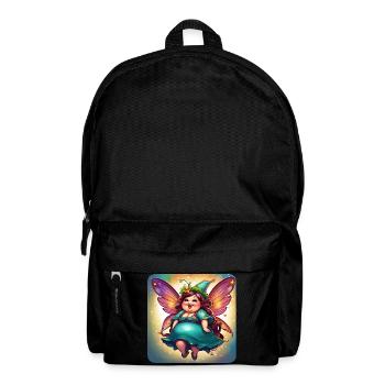 Cute Good Mood Moppel Fairy with Wings - Backpack - black - Front