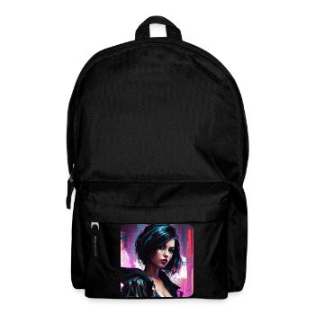 Cooles Goth Cyberpunk Girl - Rucksack - Schwarz - Vorne