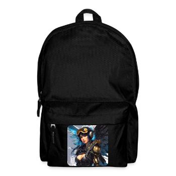 Ange cyberpunk cool avec des écouteurs - Sac à dos - noir - Devant