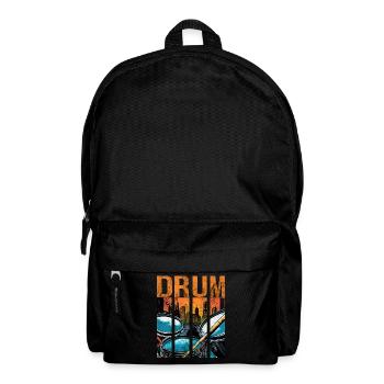 Schlagzeug Schlagzeuger Musik - Rucksack - Schwarz - Vorne