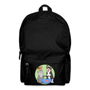 Aquarium Haustiere Katze Hund Heimtier Tiere - Rucksack - Schwarz - Vorne