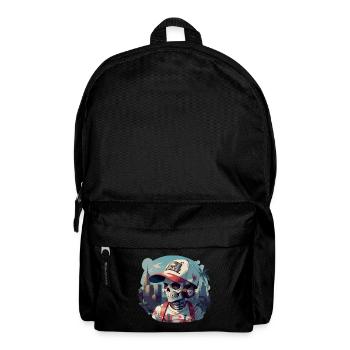 Urban Skull with Headphones - Backpack - black - Front