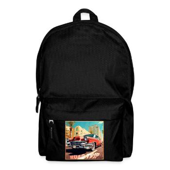 Road Trip,Car,America,Catoon Look - Backpack - black - Front