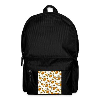 ginkomuster, Blätter prints, naturprints - Rucksack - Schwarz - Vorne