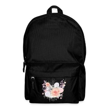Komposition aus Seerosen und Hortensien Blüten - Rucksack - Schwarz - Vorne