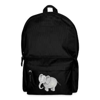 Elefant niedlich Kinder Geschenk Safari Zoo Rüssel - Rucksack - Schwarz - Vorne