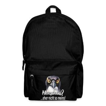 Menschen eher nicht so meins - Rucksack - Schwarz - Vorne