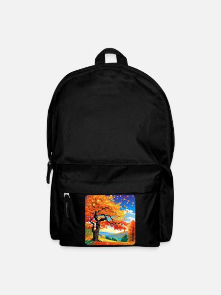Bunte Herbstlandschaft - Rucksack - Schwarz