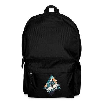 Geometric Mountaineer in Polygon Style - Backpack - black - Front