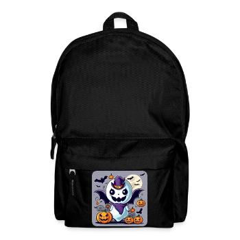 Mignon monstre d’Halloween avec des citrouilles - Sac à dos - noir - Devant