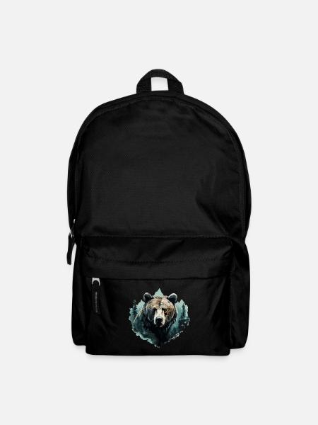 Bär Wald Natur Berg Winter Tier Bären - Rucksack - Schwarz