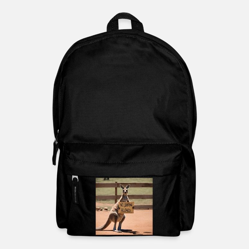 Kangaroo Meme Design - Printflow - Sac à dos - noir