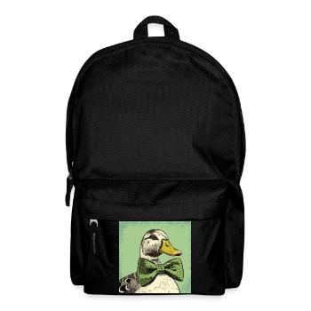 Canard avec nœud papillon - Sac à dos - noir - Devant