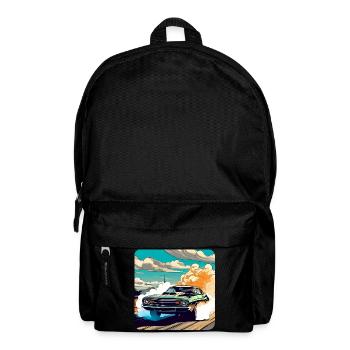 Oldtimer Drift Auto Turbo Rallye mit Rauch - Rucksack - Schwarz - Vorne