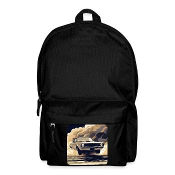 Oldtimer Drift Auto Turbo Rallye mit Rauch - Rucksack - Schwarz - Vorne