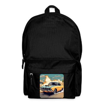 Oldtimer Drift Auto Turbo Rallye mit Rauch - Rucksack - Schwarz - Vorne