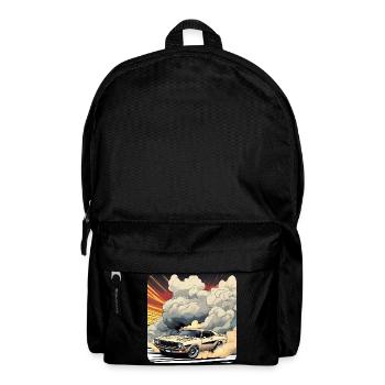 Oldtimer Drift Auto Turbo Rallye mit Rauch - Rucksack - Schwarz - Vorne