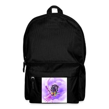 Elegantes buntes Wildpferd - Rucksack - Schwarz - Vorne