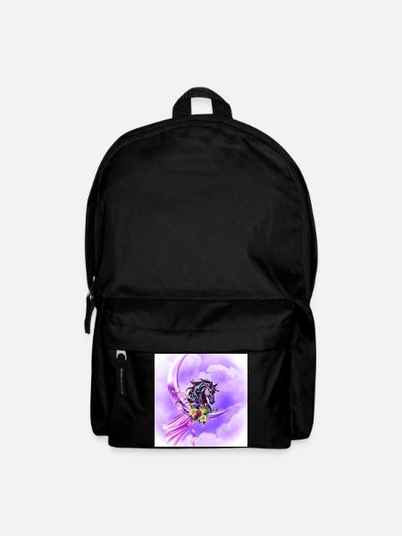 Elegantes buntes Wildpferd - Rucksack - Schwarz