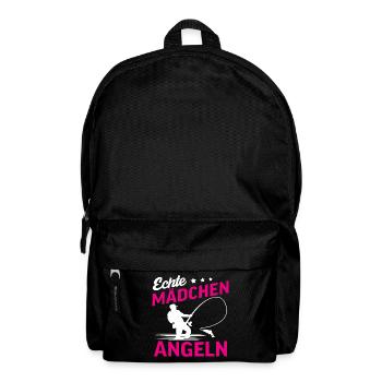 Echte Mädchen Angeln - Rucksack - Schwarz - Vorne