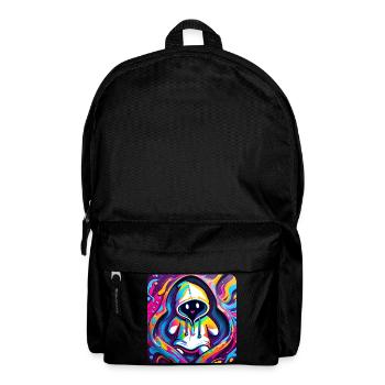 Cool Graffiti Ghost with Hoodie - Backpack - black - Front