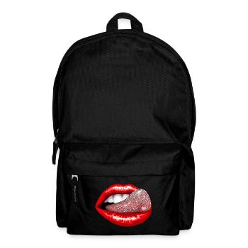 Glitzerzunge - Rucksack - Schwarz - Vorne