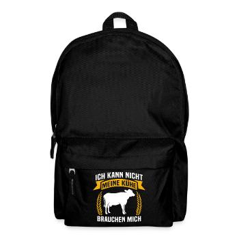 Ich Kann Nicht Meine Kühe Brauchen Mich - Rucksack - Schwarz - Vorne