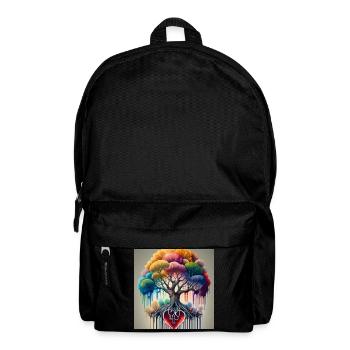 colorful tree - Backpack - black - Front