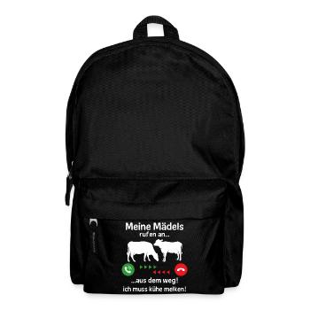 ich muss kühe melken - Rucksack - Schwarz - Vorne