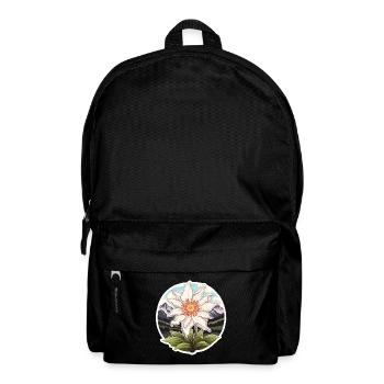 Edelweiß Blume Pflanze Berge - Rucksack - Schwarz - Vorne