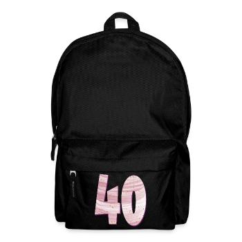 ZAHL 40 VIERZIG - VIERZIGJÄHRIGE GEBURTSTAG - Rucksack - Schwarz - Vorne