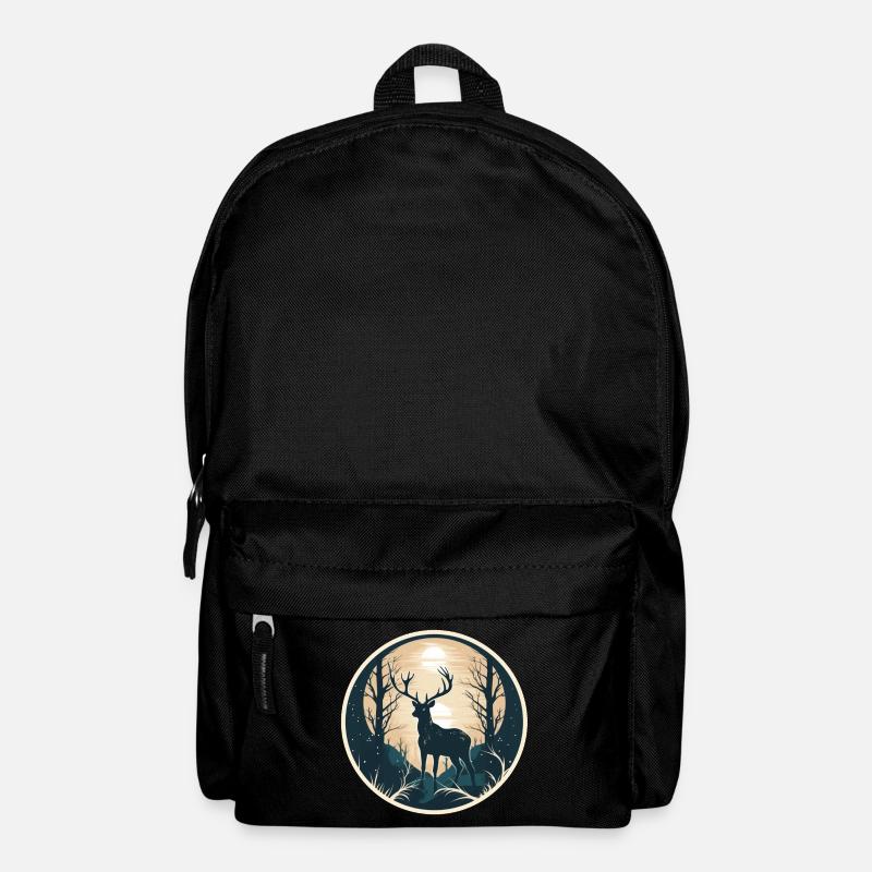 Hirsch Natur - Rucksack - Schwarz